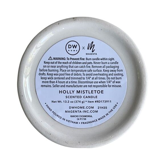 Rae Dunn “Jingle Bells” Candle Scent Holly Mistletoe from Magenta NWT - Picture 5 of 5